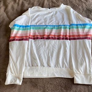 Brand new rainbow stripe long sleeve Tee
